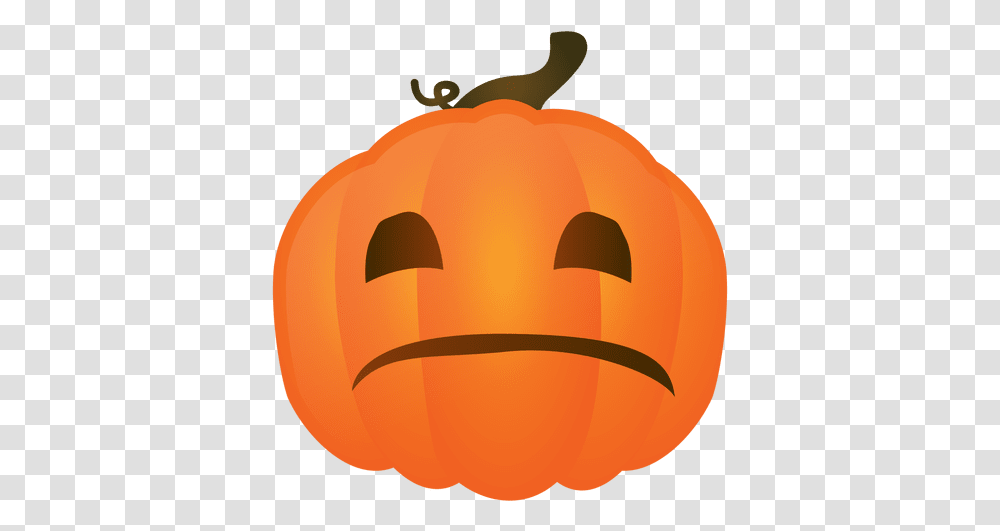 Sad Halloween Pumpkin Emoji, Vegetable, Plant, Food, Baseball Cap Transparent Png