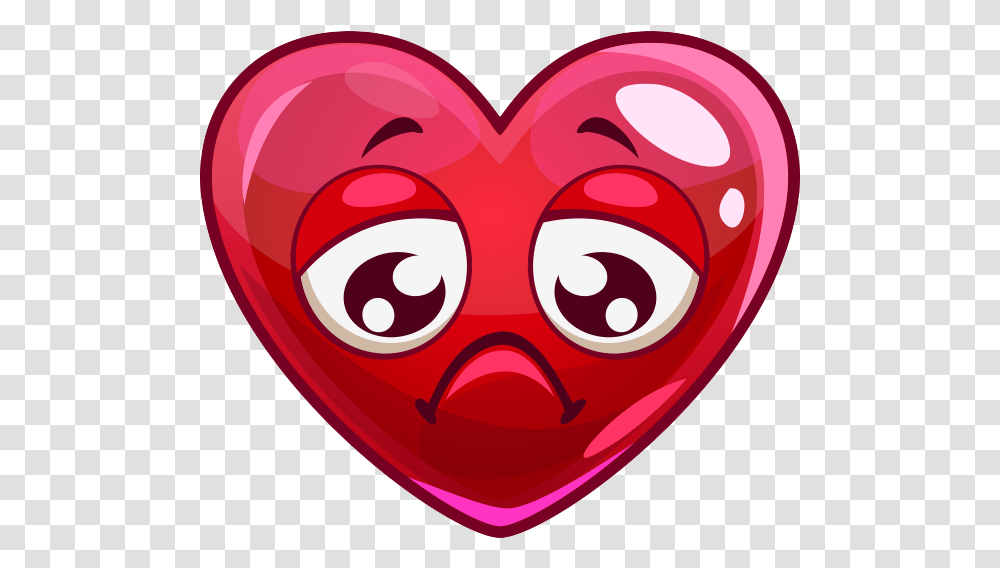 Sad Heart Clipart Cartoon Heart With Face Transparent Png