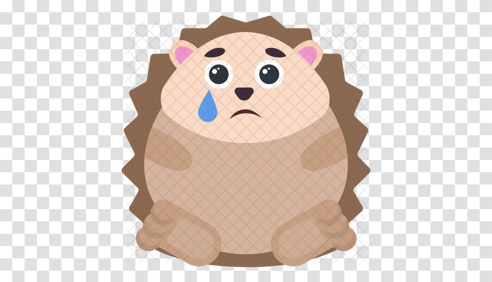 Sad Hedgehog Icon Of Flat Style Sad Cartoon Animal, Collage, Poster, Advertisement, Mammal Transparent Png