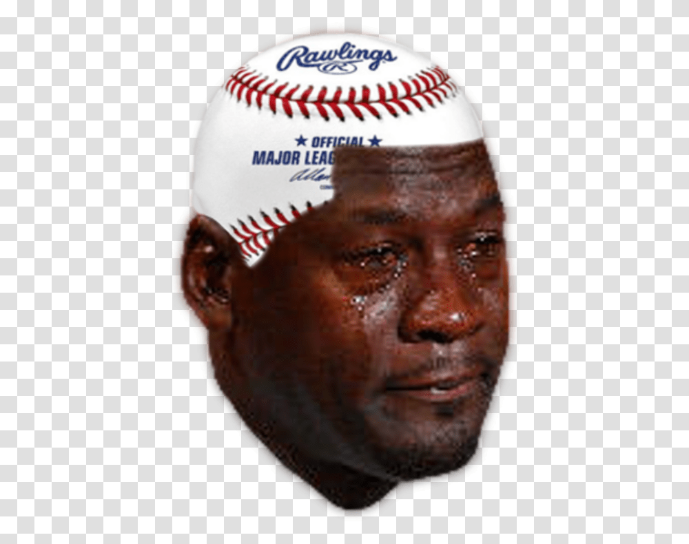 Sad Jordan Official Major League Baseball Sale Ball, Head, Person, Face, People Transparent Png