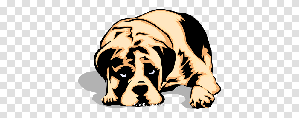 Sad Looking Dog Royalty Free Vector Clip Art Illustration, Mammal, Animal, Wildlife, Canine Transparent Png