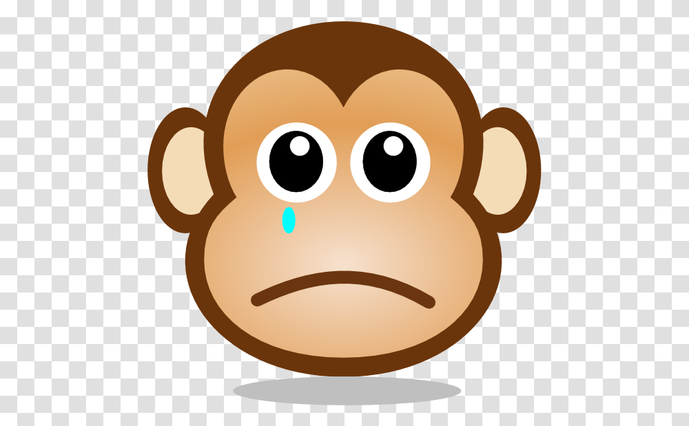 Sad Monkey Face Cartoon, Label, Food, Bread Transparent Png