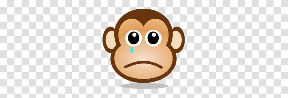 Sad Monkey Face Clip Art For Web, Label, Cookie, Food Transparent Png