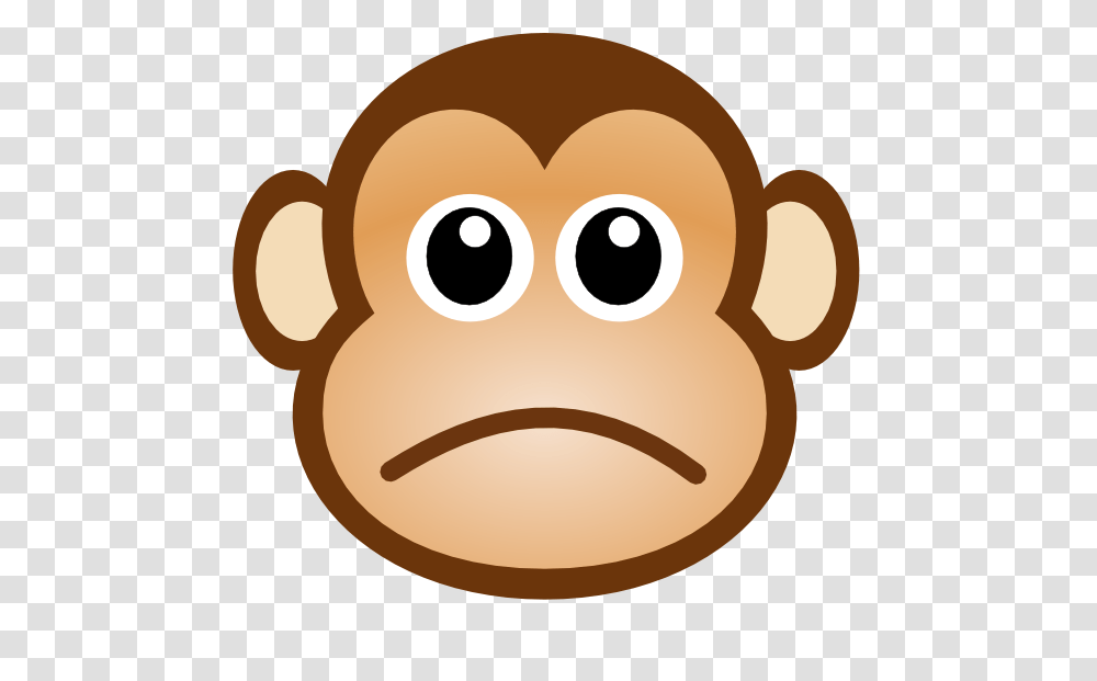 Sad Monkey Face Clip Art Free Image, Cookie, Food, Biscuit, Label Transparent Png