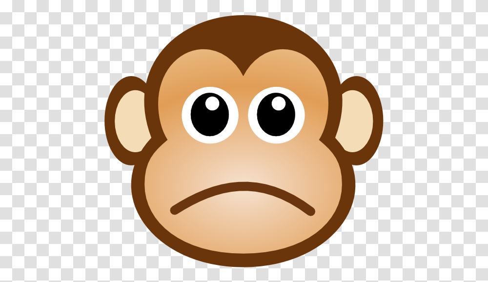 Sad Monkey Svg Clip Arts Sad Monkey Face Cartoon, Label, Cookie, Food Transparent Png