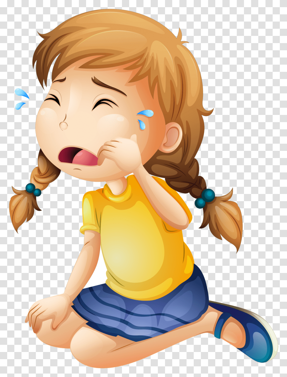 Sad New Girl Crying Clipart, Person, Human, Face, Toy Transparent Png