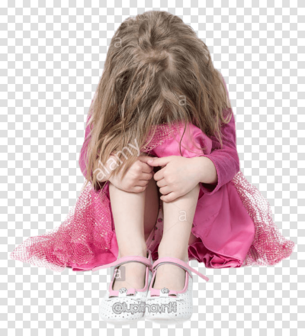 Sad People Girl Crying And Hugging Knees, Footwear, Person, Shoe Transparent Png