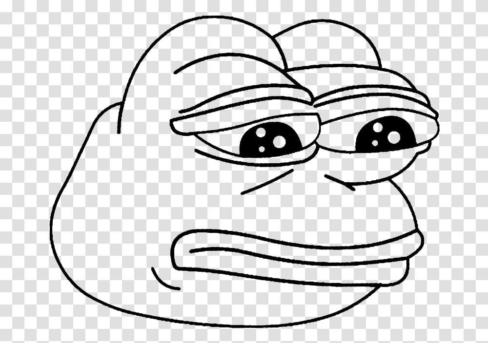 Sad Pepe The Frog Meme Free Pepe The Frog Black And White, Floral Design Transparent Png