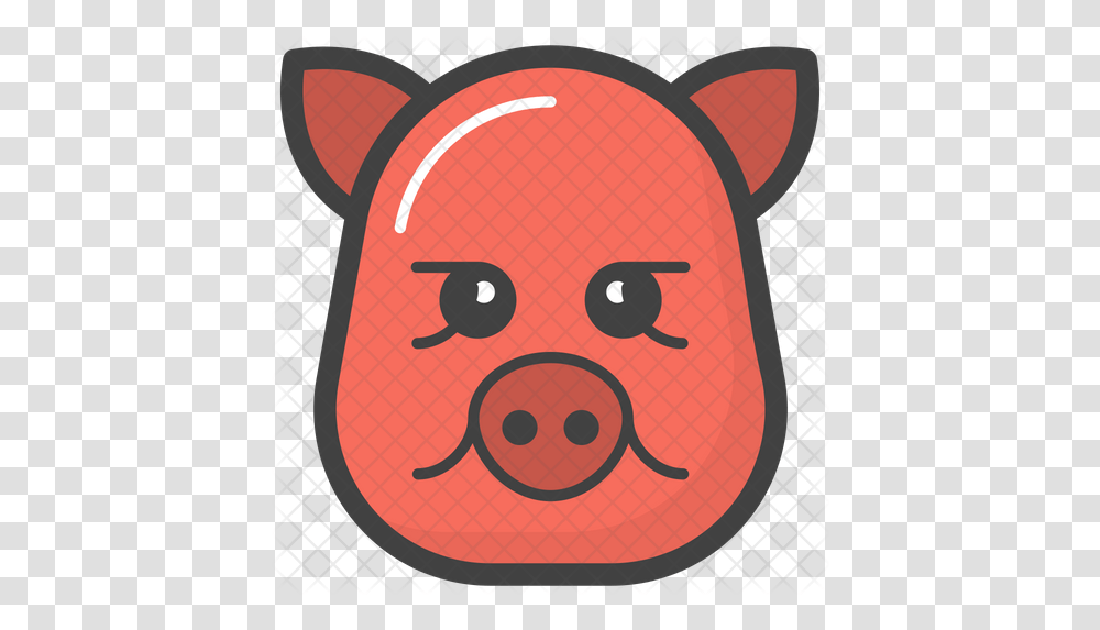 Sad Pig Emoji Icon Dot, Mammal, Animal, Hog, Poster Transparent Png