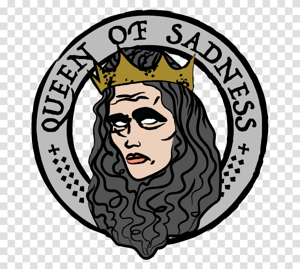 Sad Queen, Logo, Trademark, Badge Transparent Png