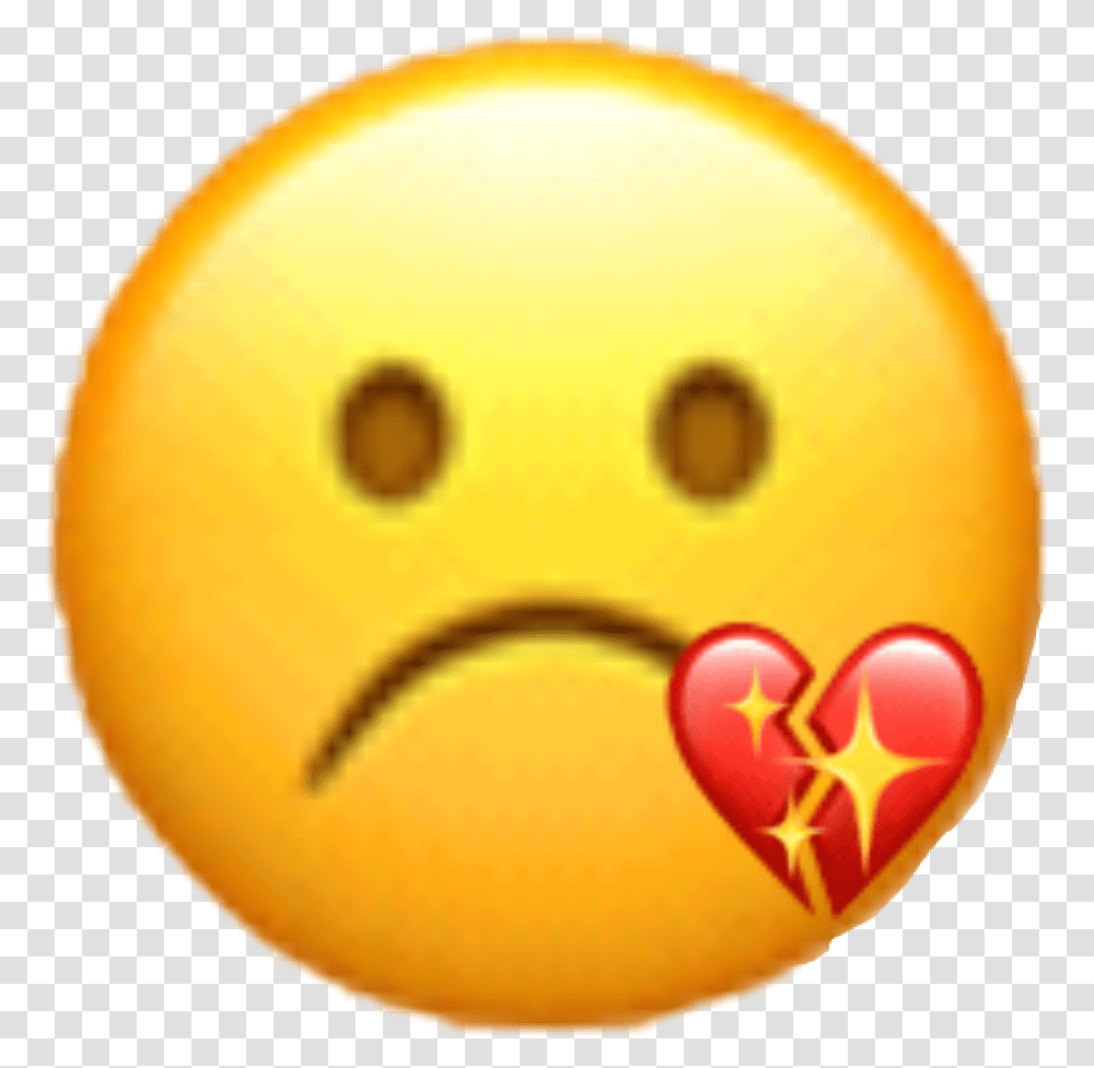 Sad Sadlife Sad Heart Broken Brokenheart Confused Emoji, Balloon, Outdoors, Rubber Eraser, Food Transparent Png