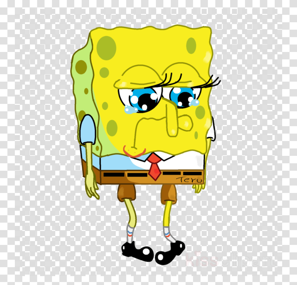 Sad Spongebob Clipart, Texture, Polka Dot, Label Transparent Png