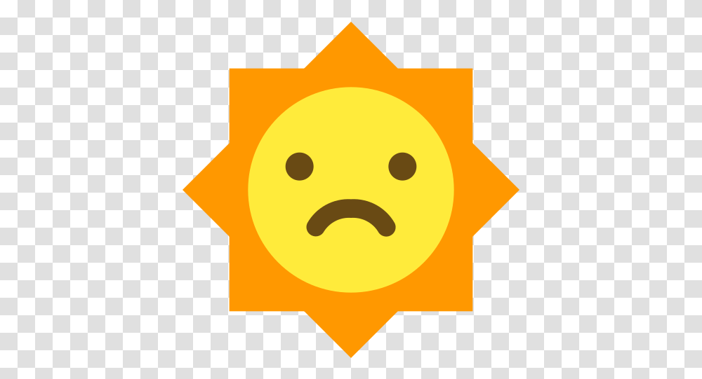 Sad Sun Icon Free Download And Vector Circle, Outdoors, Nature, Sky, Symbol Transparent Png