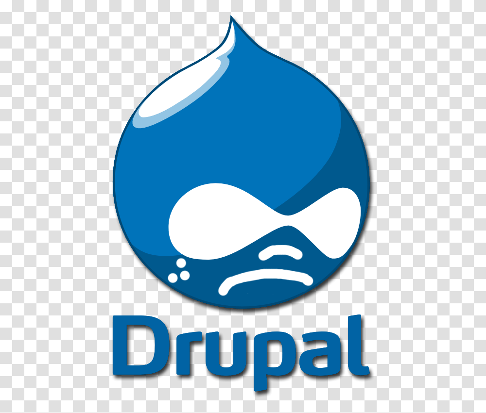 Sad Unhappy Drupal Logo Drupal Logo, Label, Text, Face, Symbol Transparent Png
