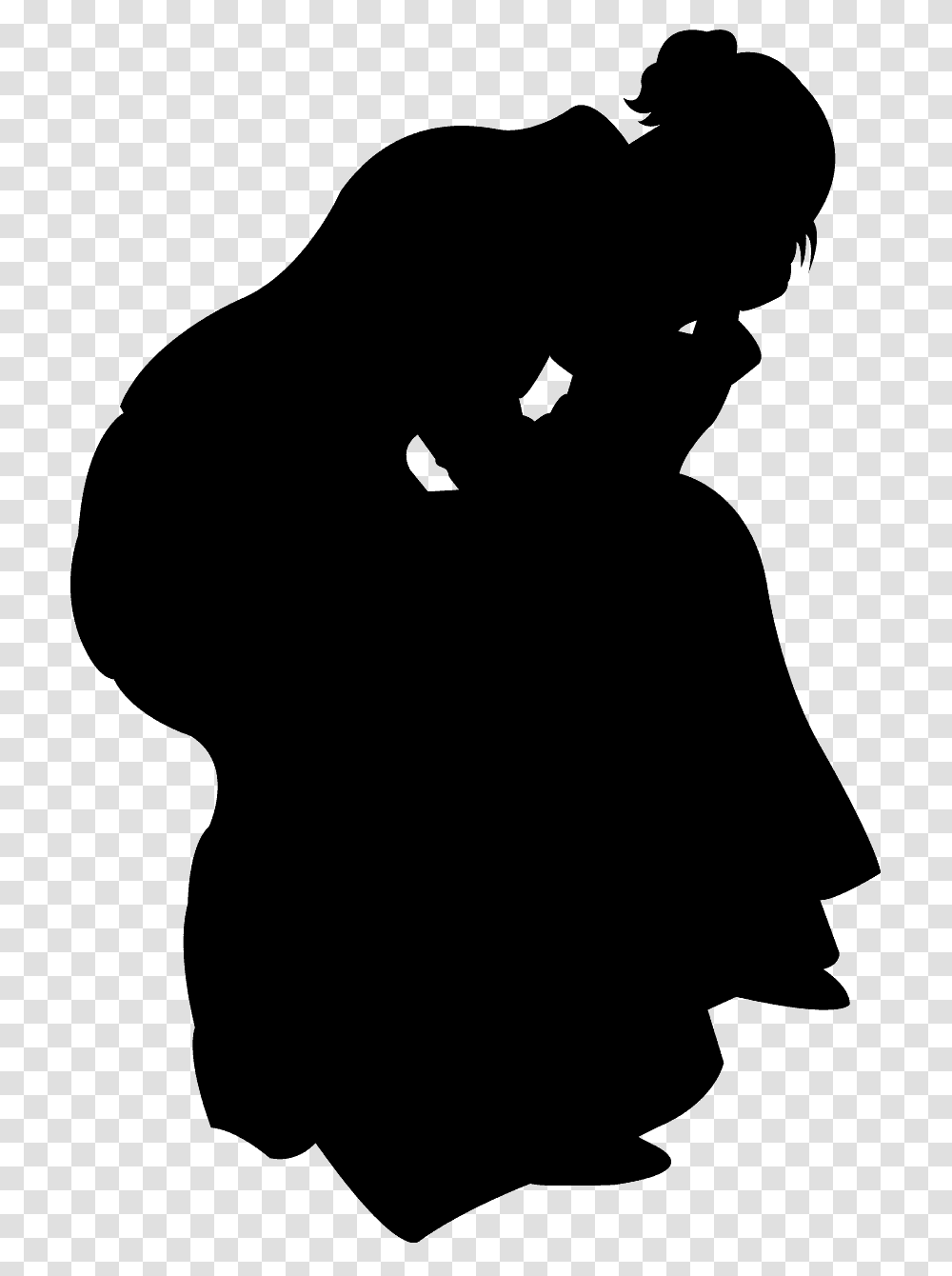 Sad Woman Silhouette Clipart, Person, Human, Back, Kneeling Transparent Png