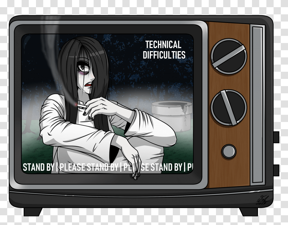 Sadako Smoke Break Gadget, Electronics, Person, Human, Phone Transparent Png