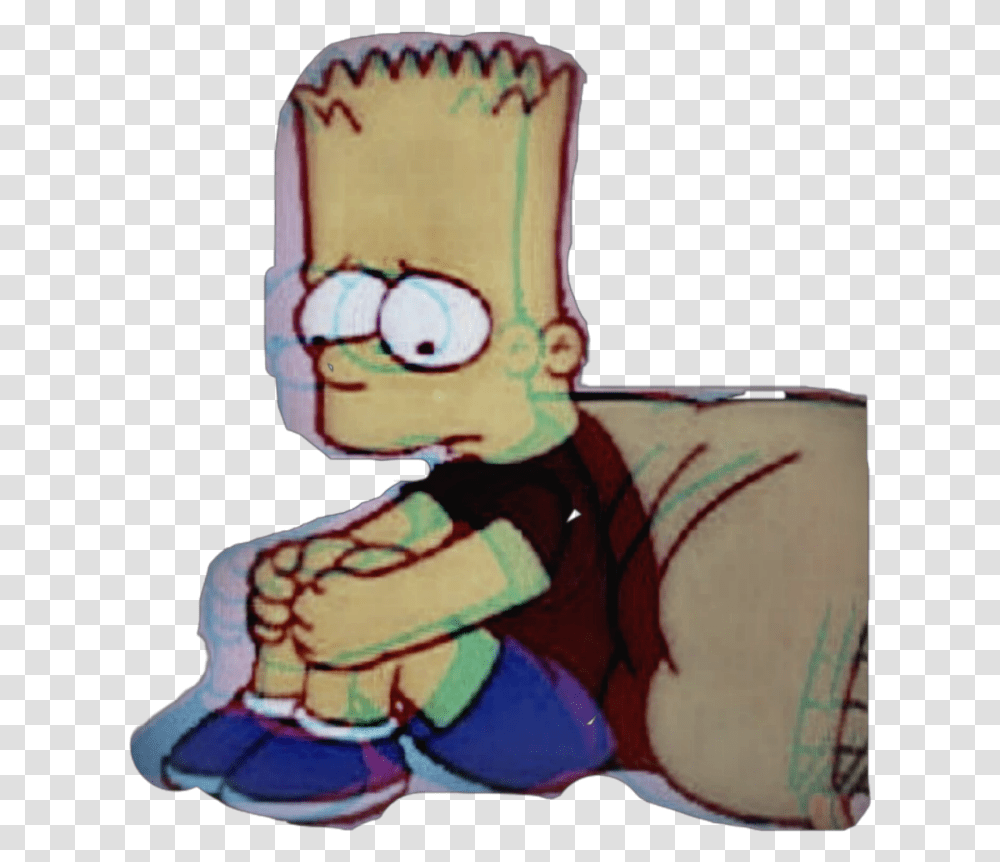 Sadbartsimpson Bartsimpsons Sadboy Lolcute Depressing Sad Simpsons Edits, Hand, Brick Transparent Png