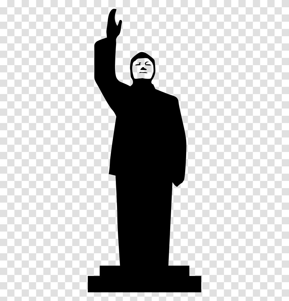 Saddam Hussein S Statue, Silhouette, Sleeve, Standing Transparent Png