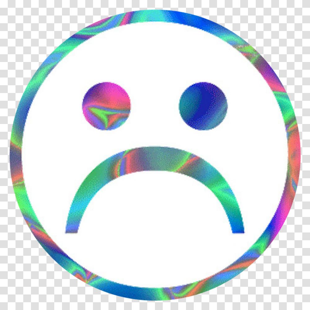 Sadface Smiley Sticker By Doublechin Sad Face Aesthetic, Sphere Transparent Png