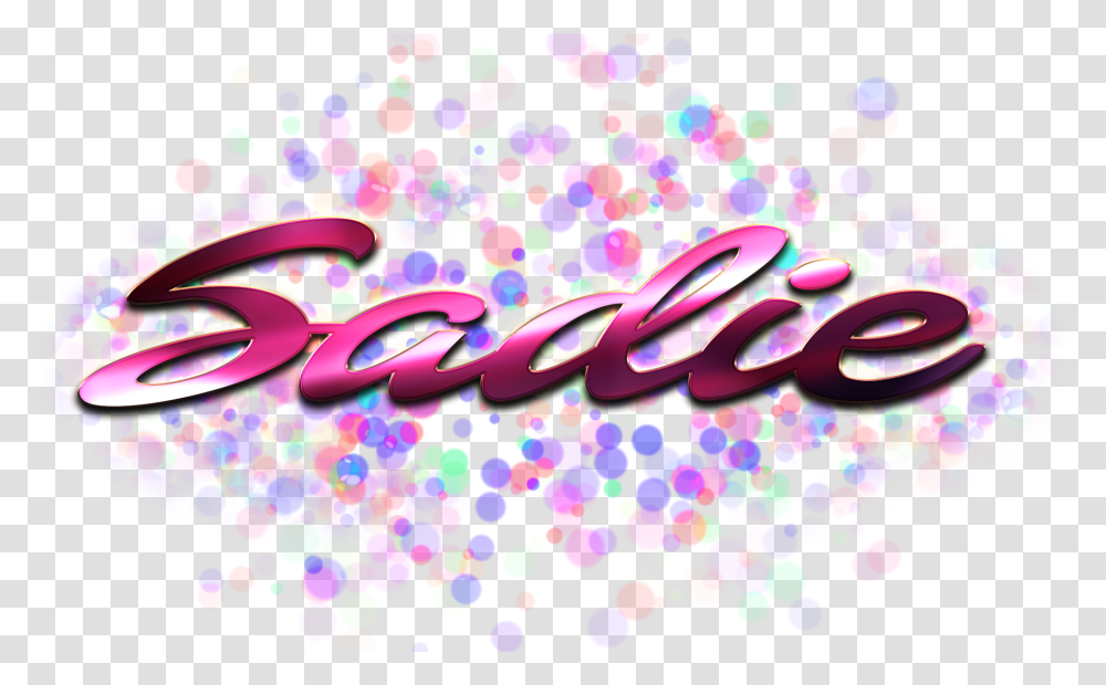 Sadie Name Logo Bokeh Olive Name, Confetti, Paper Transparent Png