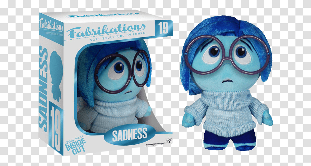 Sadness Inside Out Plush, Toy, Doll Transparent Png