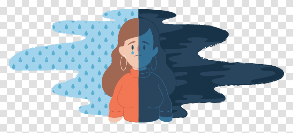 Sadness Is Okay And It Usually Passes On Its Own Depression Kids Helpline, Person, Outdoors, Female, Drawing Transparent Png