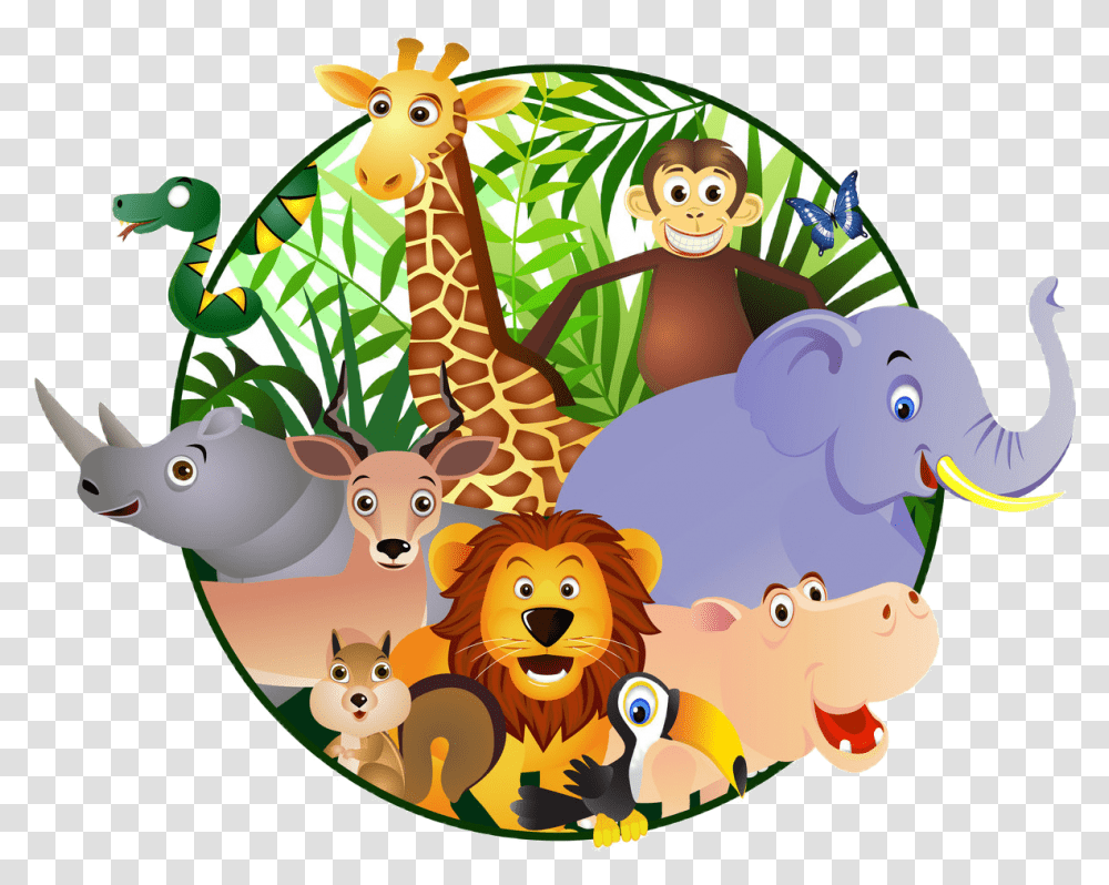 Safari Animals Cartoon, Mammal, Wildlife, Bird Transparent Png