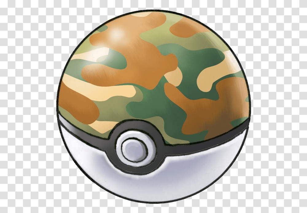 Safari Ball Pokmon Wiki Fandom Ball Pokemon, Military Uniform, Egg, Food, Camouflage Transparent Png
