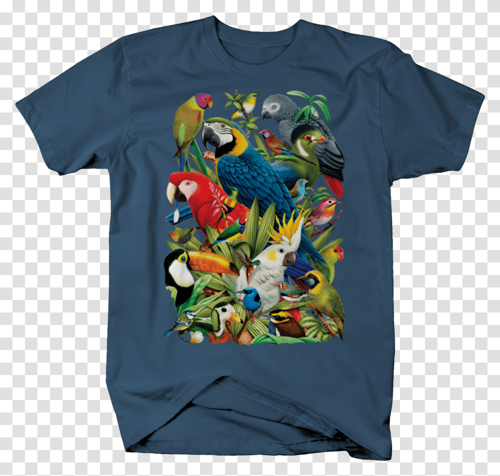 Safari Exotic Birds Puffin Macaw Tucan Crane Parrot T Shirt, Apparel, T-Shirt, Animal Transparent Png