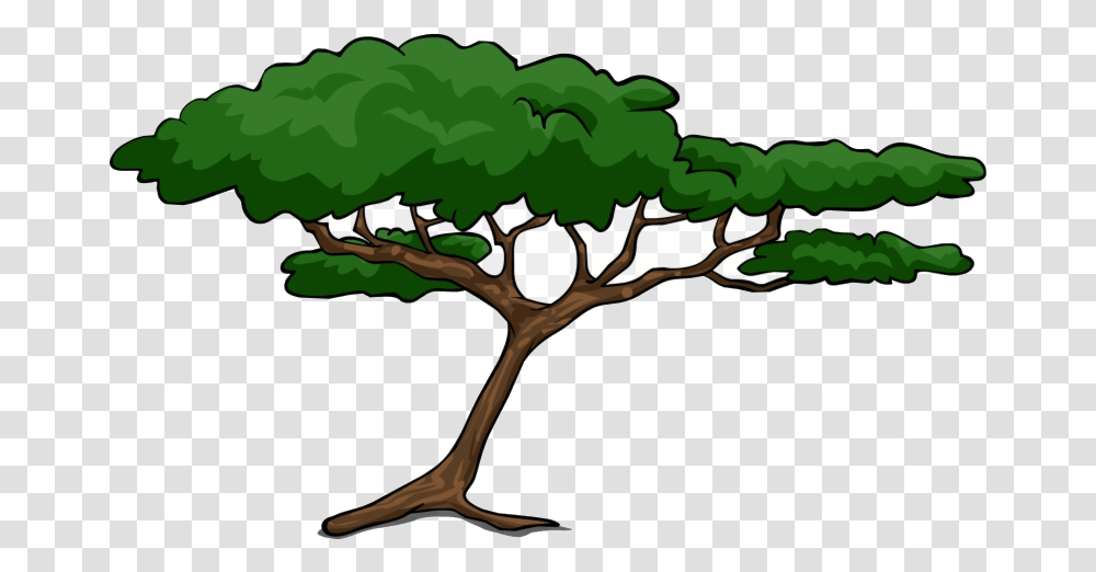 Safari Trees Tree Clipart Acacia African Safari Tree Silhouette, Animal, Plant, Bird, Reptile Transparent Png