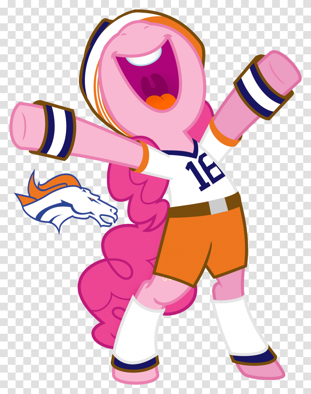 Safe Pinkie Pie American Football Cheering Denver Broncos, Person, Human, Costume, Juggling Transparent Png