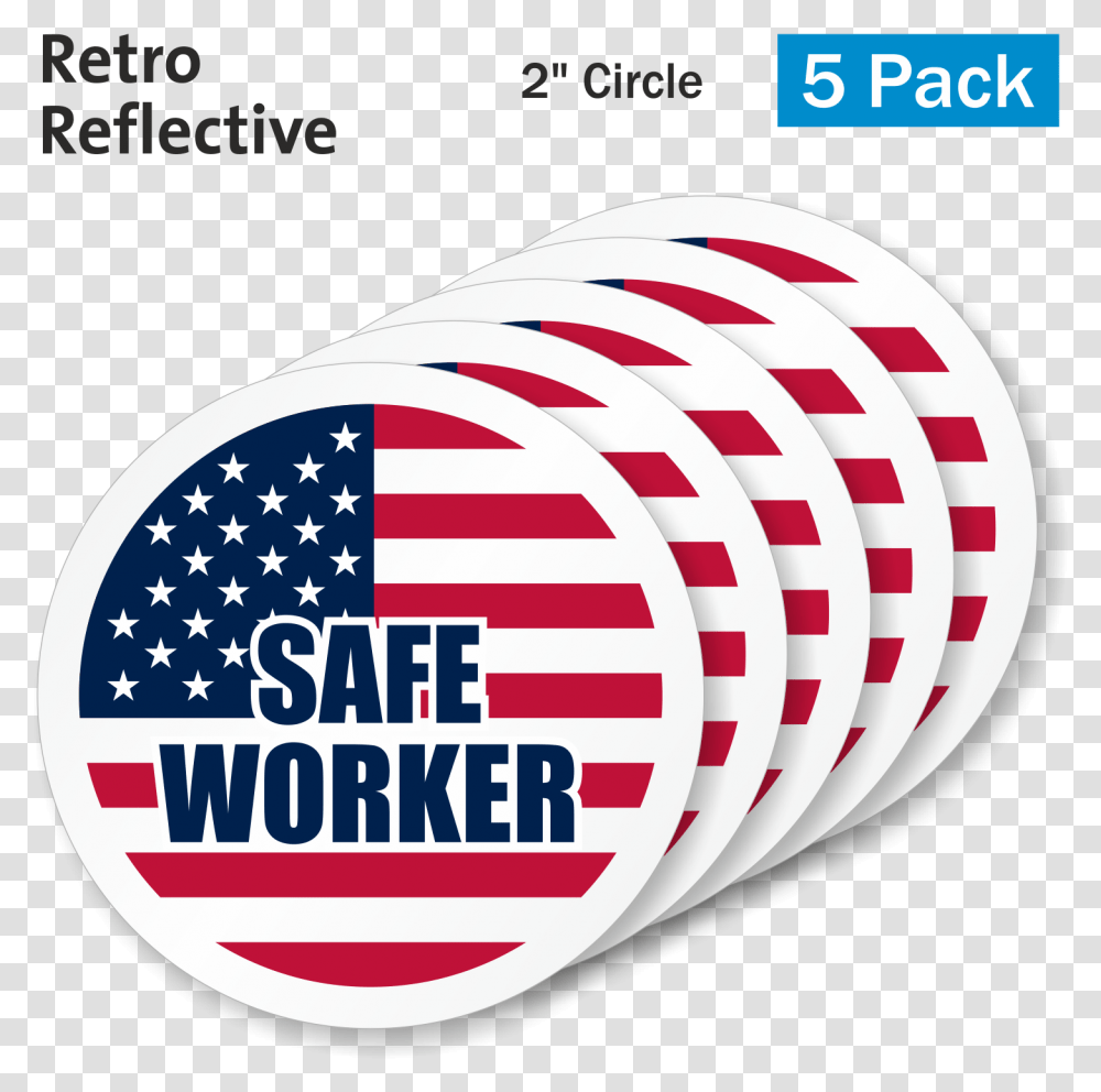 Safe Worker With Us Flag Hard Hat Label Sku Hh 0594 Fort Sumter, Word, Text, Medication, Pill Transparent Png