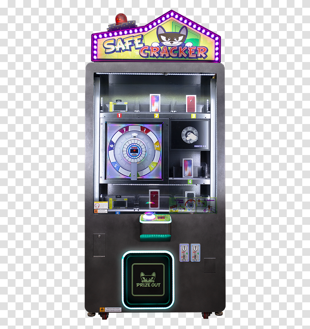 Safecracker Arcade Game, Clock Tower, Monitor, Screen, Electronics Transparent Png
