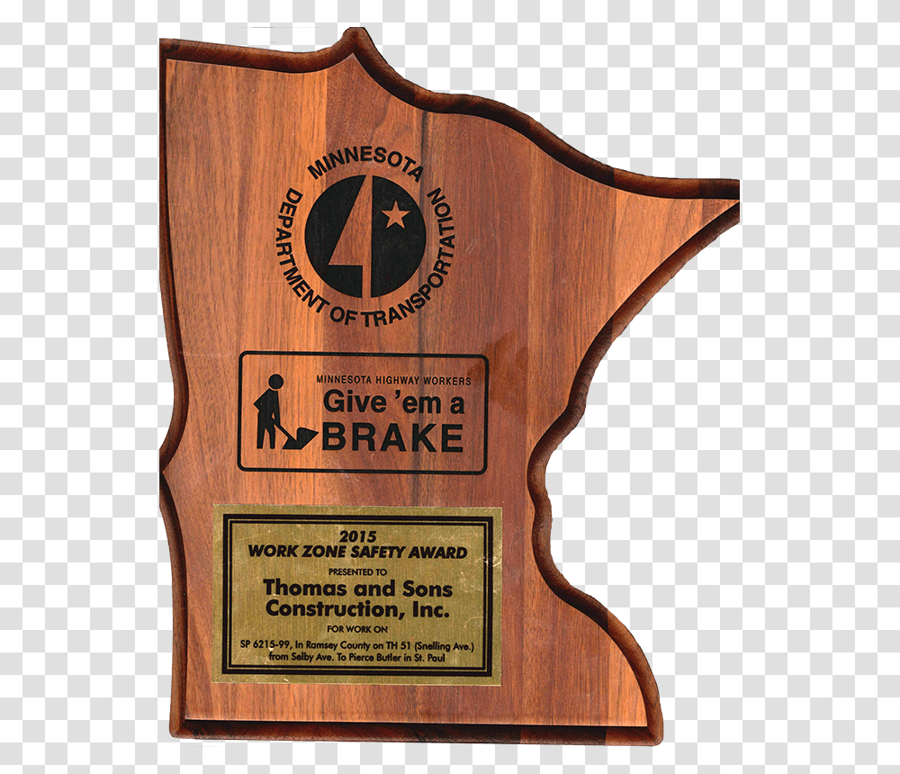 Safety Award Sign, Wood, Trophy, Plaque Transparent Png