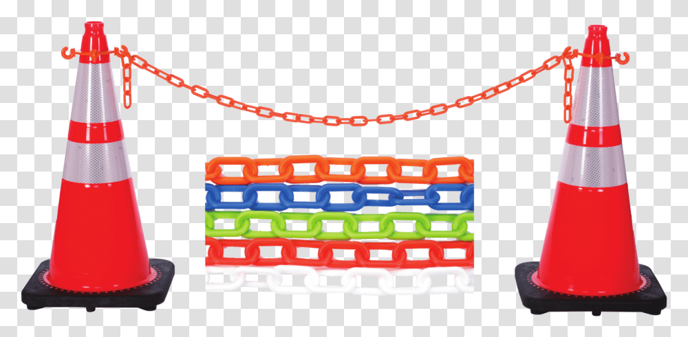 Safety Cone With Chain Download Safety Cone With Chain, Fire Truck, Vehicle, Transportation Transparent Png