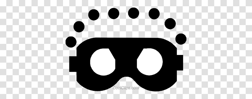 Safety Goggles Royalty Free Vector Clip Art Illustration, Mask, Pillow, Cushion, Stencil Transparent Png