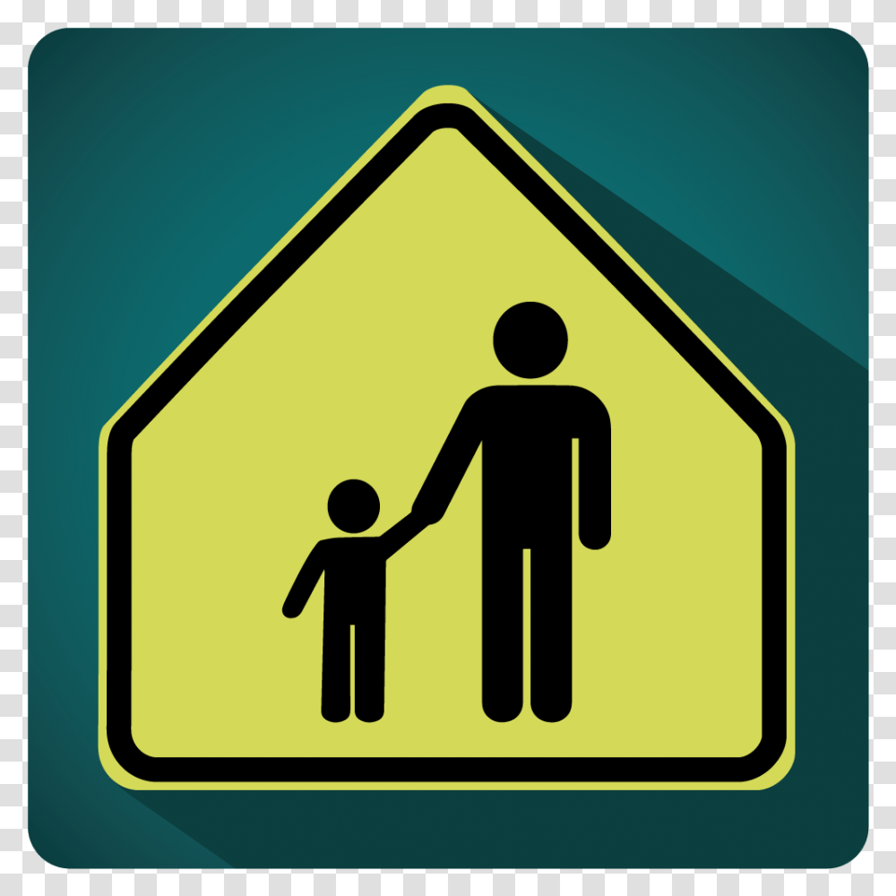 Safety Icon Parent And Child, Road Sign Transparent Png