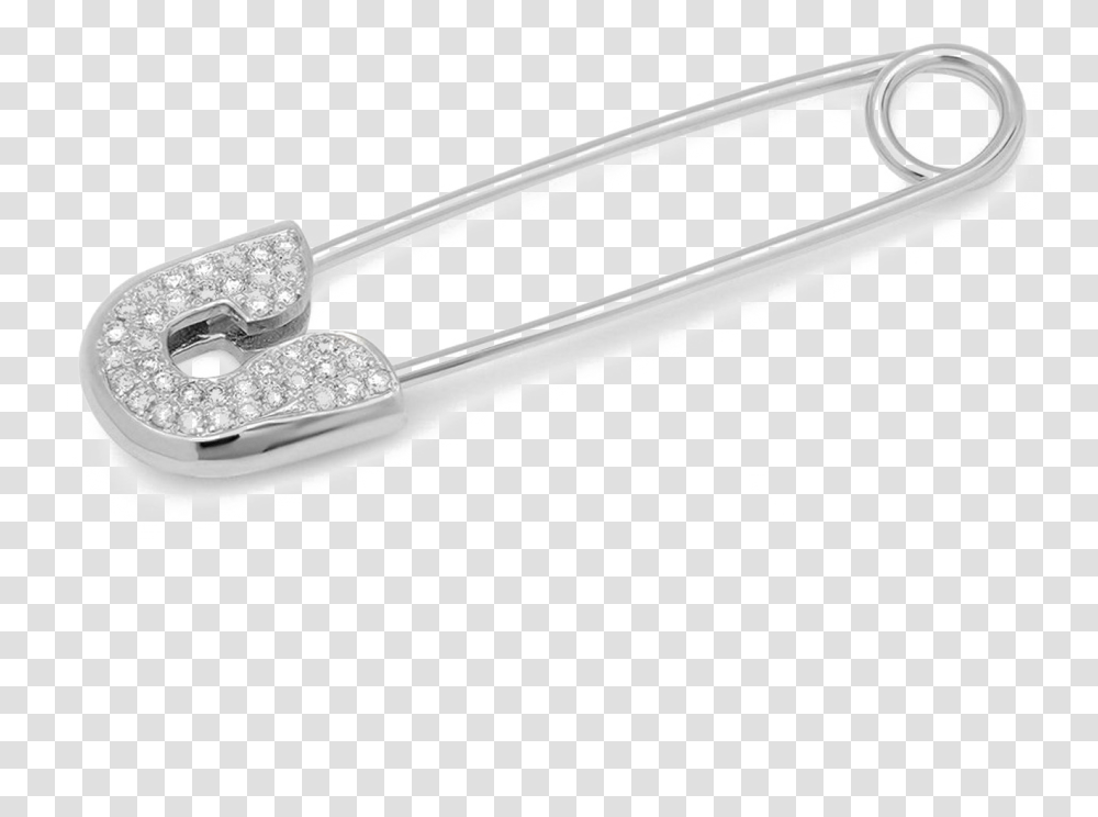 Safety Pin Image White Gold Safety Pin Earrings, Hair Slide, Tool Transparent Png
