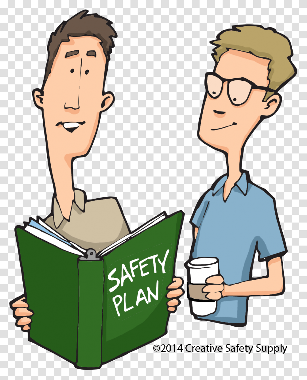 Safety Supervisors Safety Plan Safety Cartoon Supervisor, Reading, Person, Student, Glasses Transparent Png