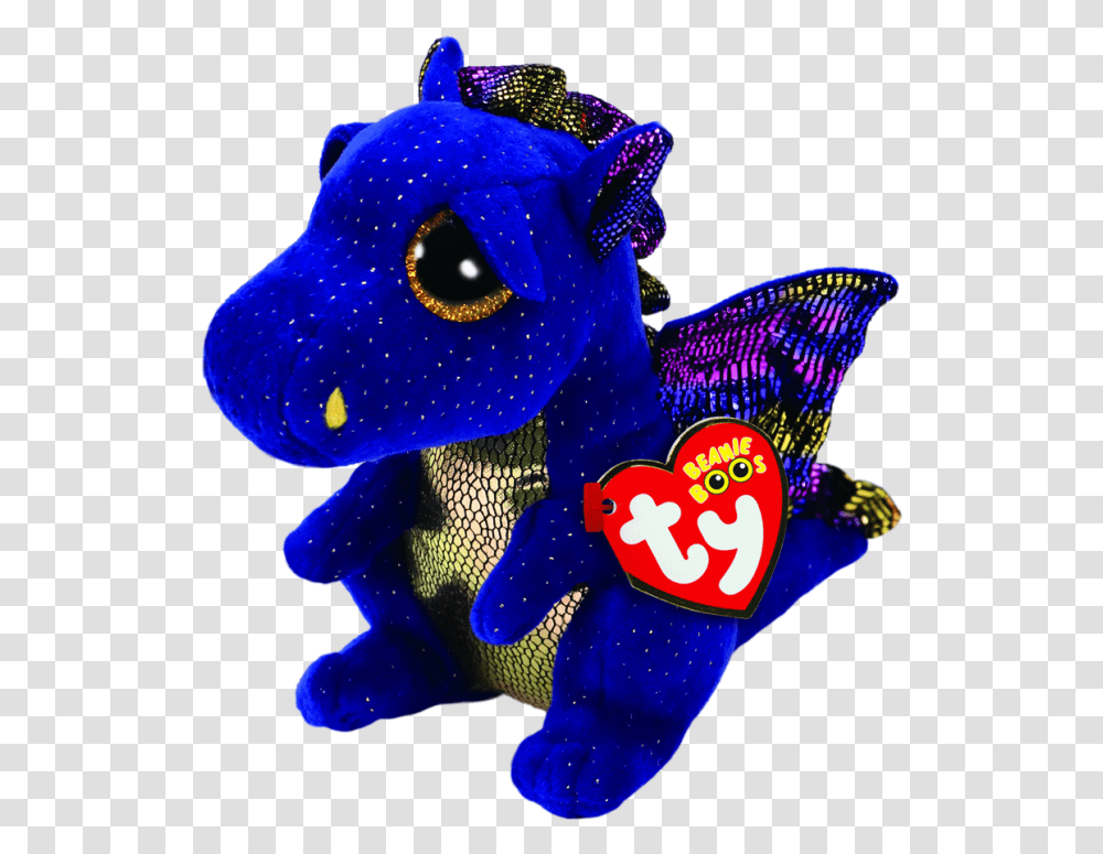 Saffire The Blue Dragon Dragon Beanie Boo, Toy, Heart, Light, Animal Transparent Png