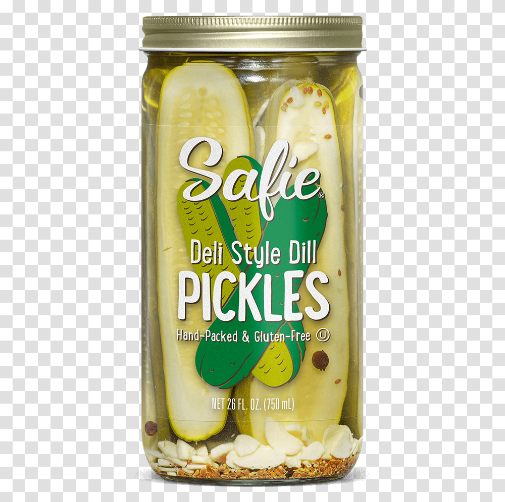 Safie Deli Style Dill Pickles 26 Fl Oz Pickled Cucumber, Food, Mayonnaise, Beer, Alcohol Transparent Png