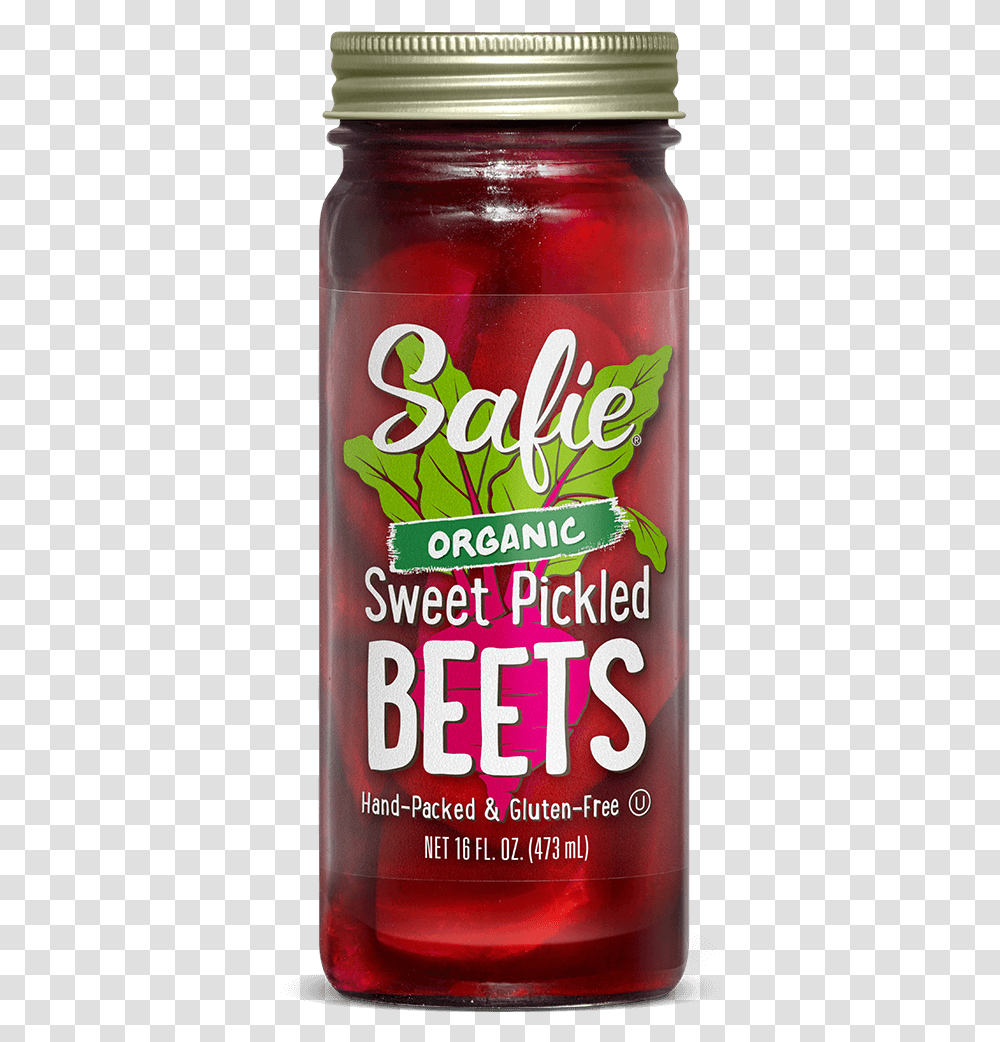 Safie Organic Sweet Pickled Beets 16 Fl Oz Natural Foods, Tin, Can, Aluminium, Beer Transparent Png