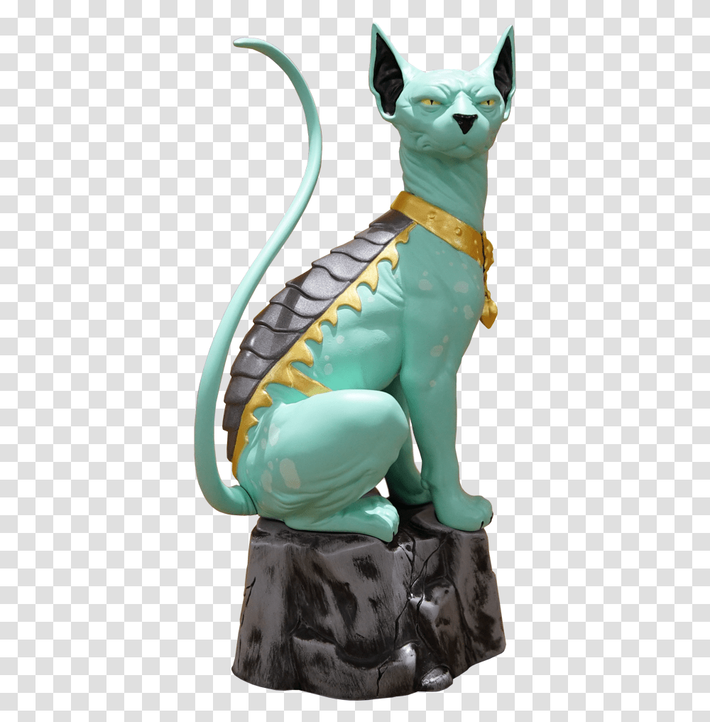 Saga Lying Cat Statue, Figurine, Dragon, Pet, Mammal Transparent Png