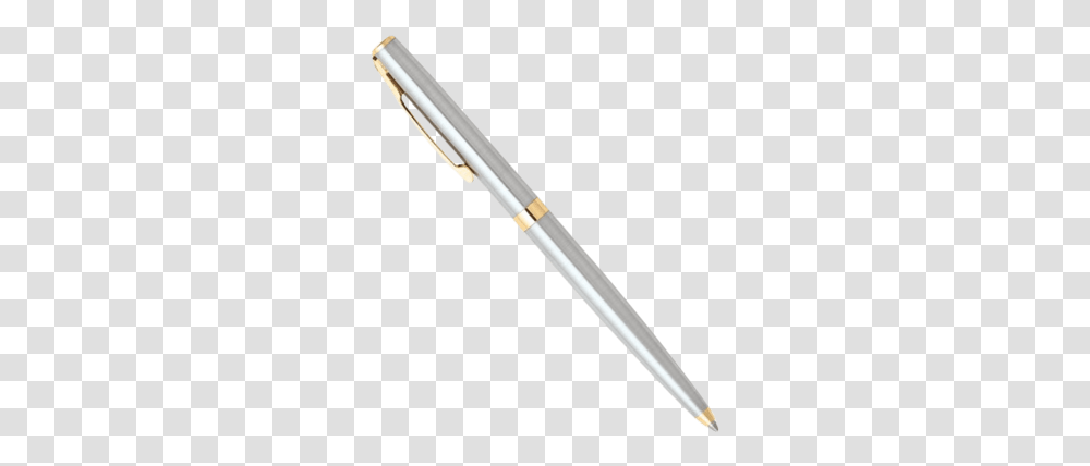 Sagaris Brushed Chrome Body Gold Trim Ball Pen Writing, Sword, Blade, Weapon, Weaponry Transparent Png