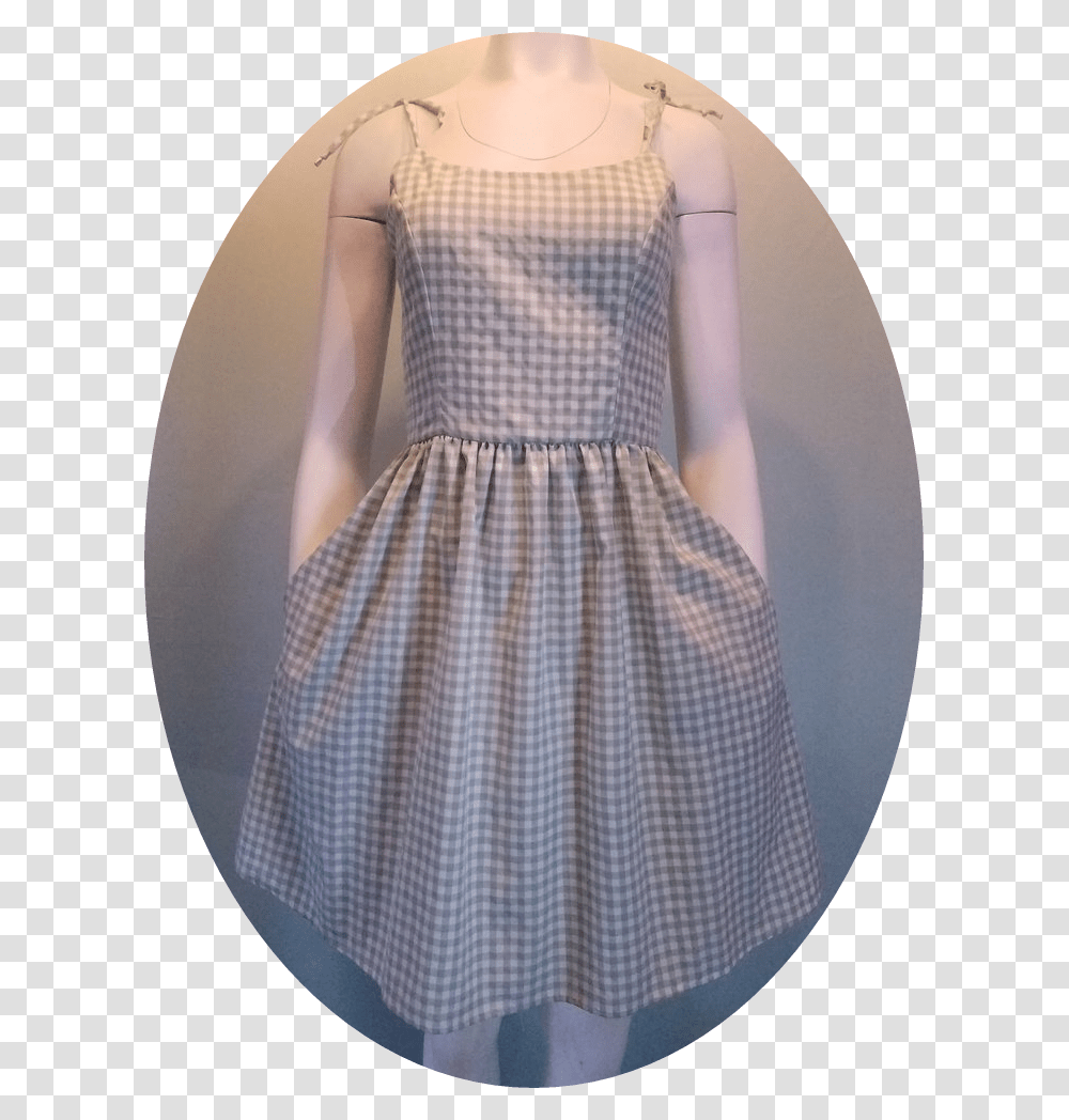 Sage Gingham Summer Dress Pattern, Skirt, Apparel, Apron Transparent Png