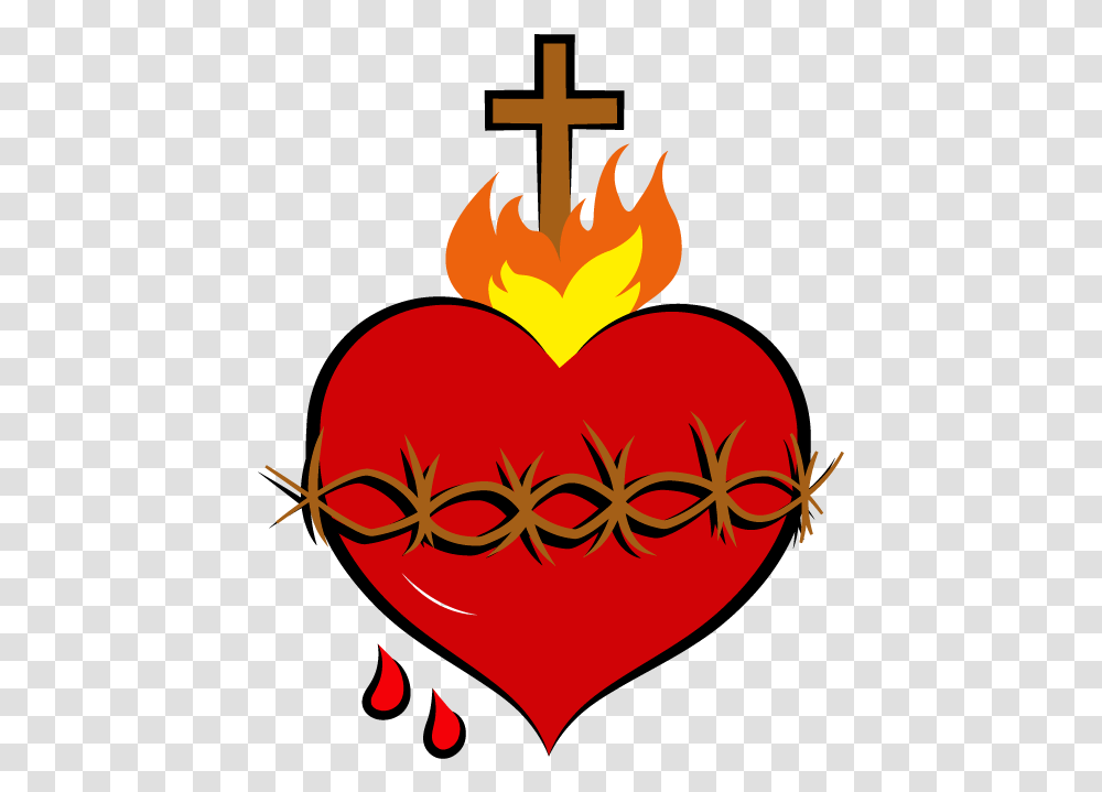 Sagrado Corazon De Jesus, Fire, Flame, Plant Transparent Png