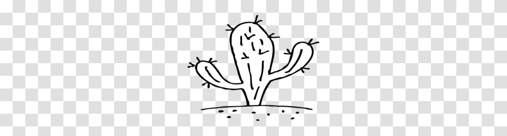 Saguaro Cactus Black And White Clipart, Stencil, Plant, Tree Transparent Png