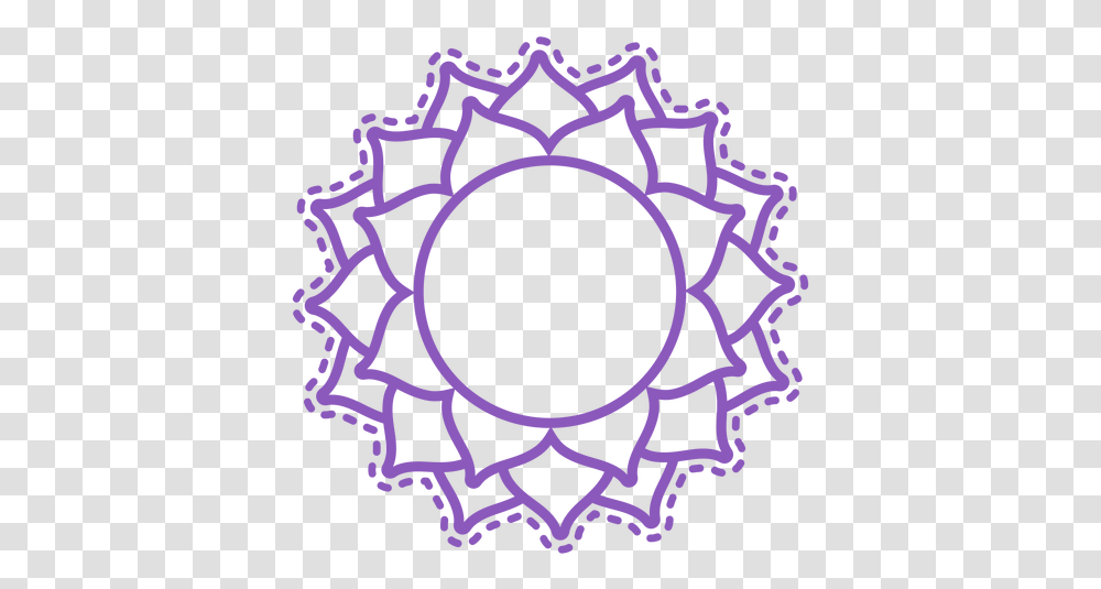 Sahasrara Chakra Stroke Icon Music Strategy, Pattern, Lace, Gear, Machine Transparent Png