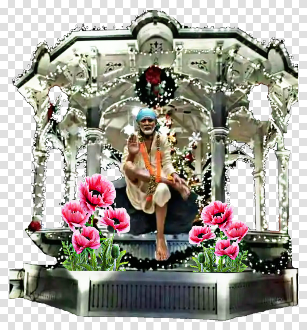 Sai Siajam Sairat Lord Lordsaibaba Saibaba Bouquet, Plant, Person, Flower, Flower Arrangement Transparent Png