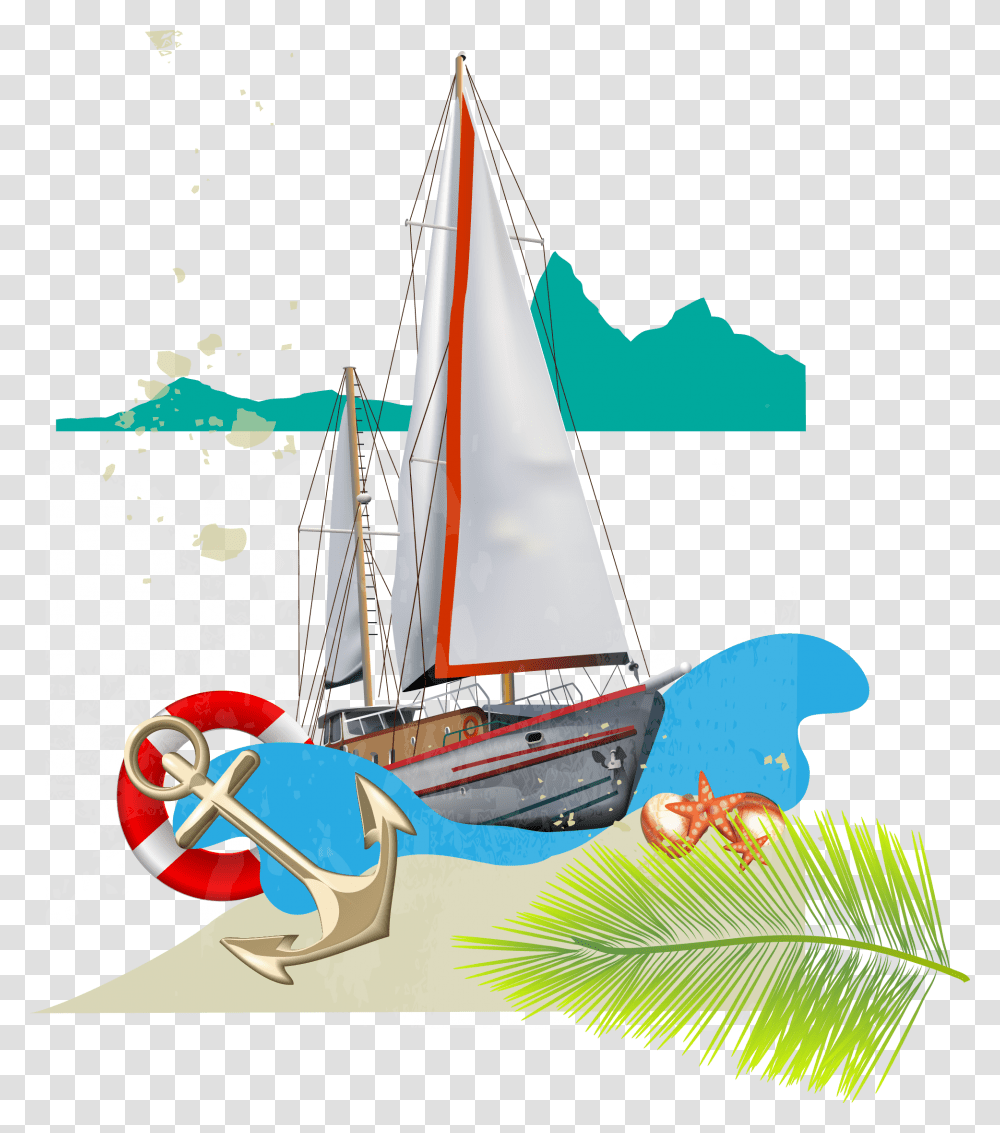 Sail, Watercraft, Vehicle, Transportation, Construction Crane Transparent Png